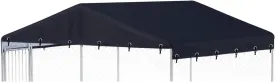 10 x 10 ft Outdoor Dog Kennel Cover Made from 600D Heavy Duty Waterproof Oxford Fabric Outdoor Dog Kennel Replacement Cover BlackWithout cage top Frame