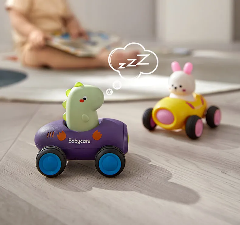 [2-Pack] Babycare Push & Go Car Toy - 3 Styles