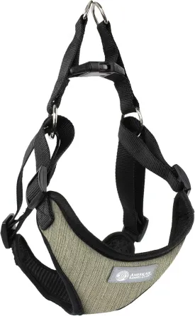 AKC Premium Padded Step-in Dog Harness  Soft Comfort Fit with Dual D-Ring No Pull Control  Small, Medium, Large  Blue, Gray, Green, Tan