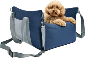 Amazon Basics Pet Booster Car Seat for Small to Medium Dogs, Travel Carrier Bed with Leash & Washable Cover