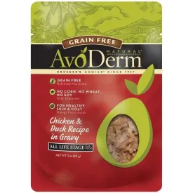 AvoDerm Grain Free Chicken & Duck Recipe in Gravy Cat Food Pouch 24ea/3oz