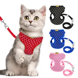 Cat Walking Jacket Harness and Leash Pets