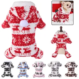 Cozy Christmas Jumpsuit for Small Dogs & Cats