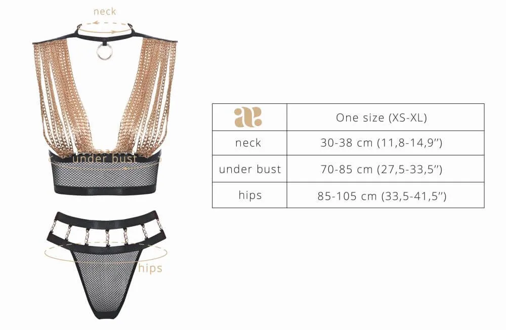 Designer Lingerie Set - Bra with chains