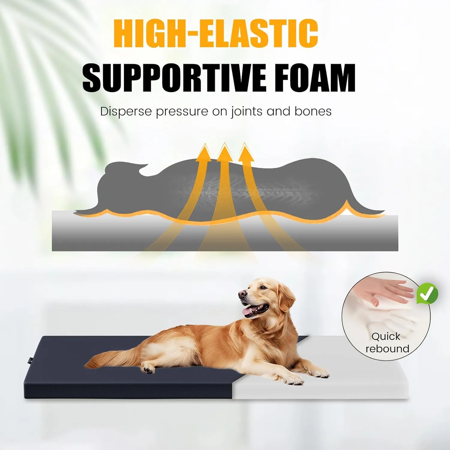Dog Bed for Car Back Seat Cover, Non-Slip Travel Car Couch for Dog with Comfort Supportive Foam, Backseat Extender Pet Mat Cushion for SUV & Truck, Scratch-Proof, Easy Clean, Extra Large