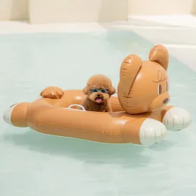 Dog Pool Float Raft, Inflatable Dog Swimming Float for Summer, Durable, Dog Water Toys, Character with Rope (Poodle)