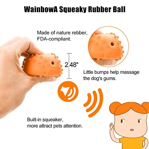 Dog Treat Dispensing Balls Helps Teething and Interactive IQ 4-Pack