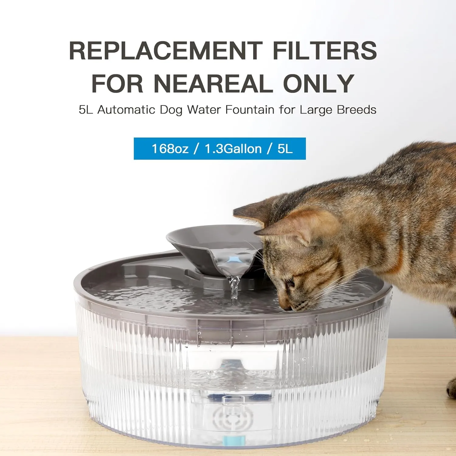 Dog Water Fountain Filters for 170 Oz/1.3Gal Pet Water Dispenser Fountain Filters (6 Fliters  6 Sponges)