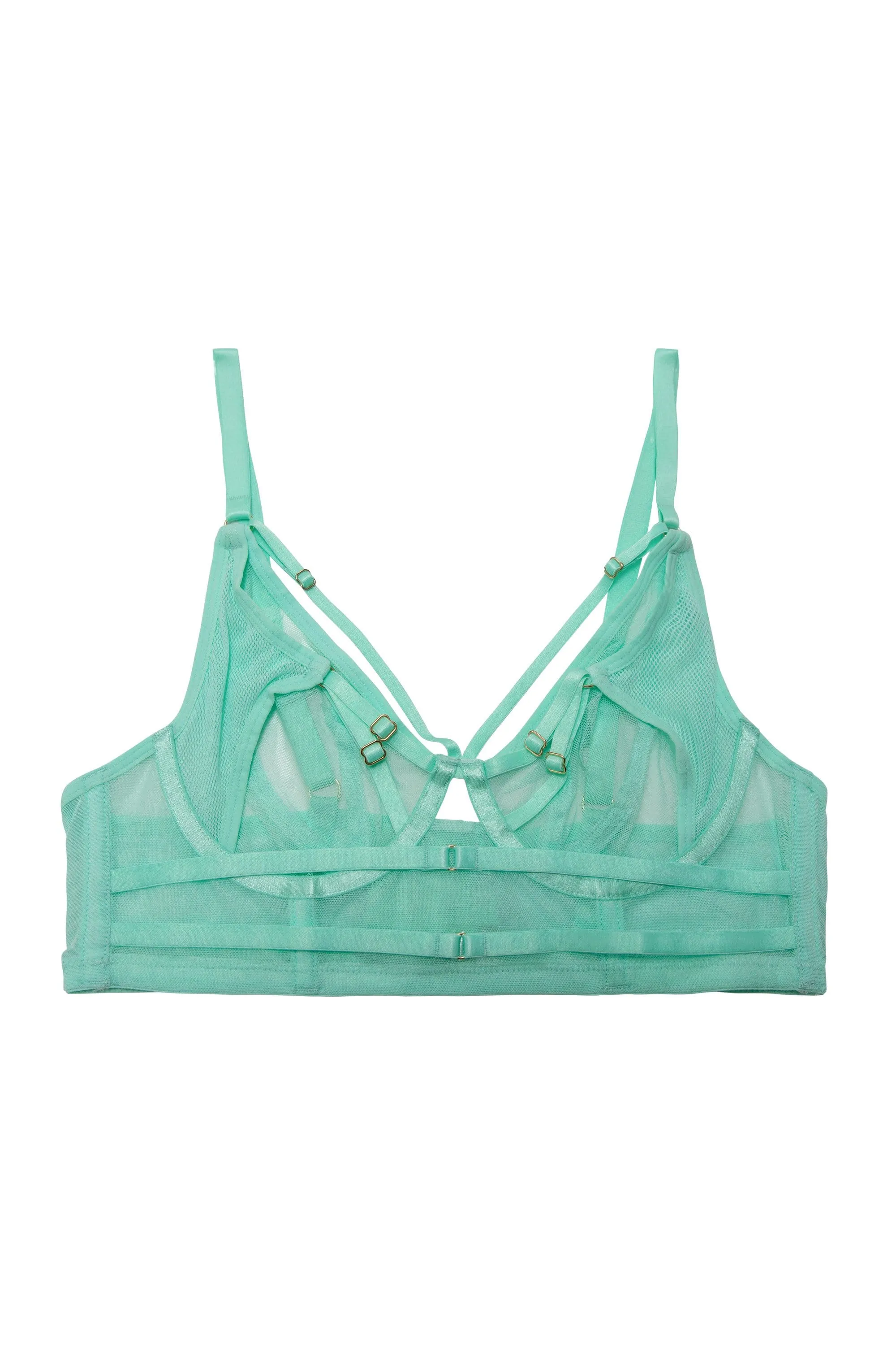 Eddie Aqua Crossover Wrap Bra