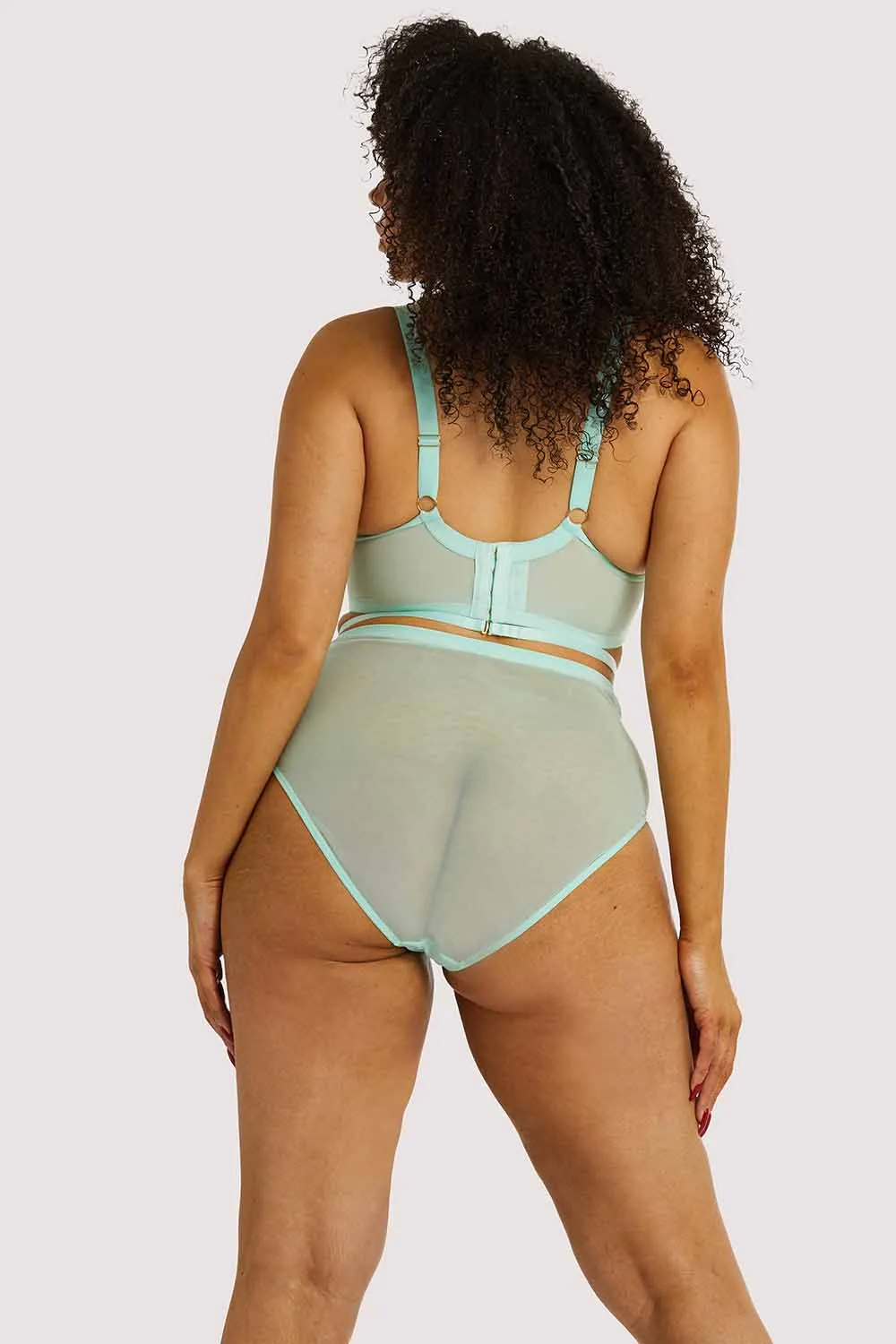 Eddie Aqua Crossover Wrap Bra