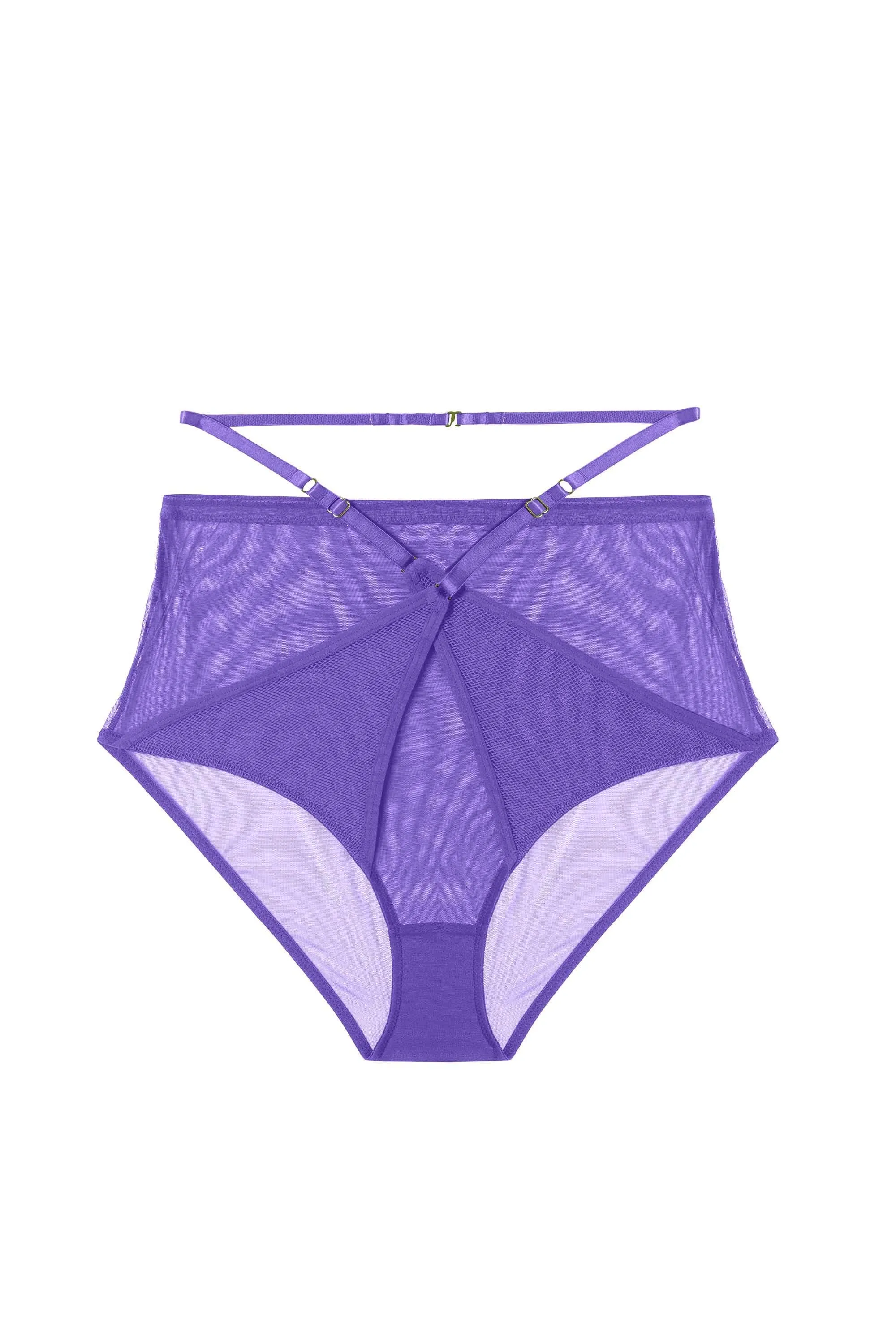 Eddie Purple Crossover High Waist Brief