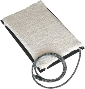 Farm Innovators Model HM-60S Small 13-Inch by 19-Inch Plastic Heated Pet Mat with Fleece Cover, 60-Watt, Black