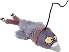 Fuzzyard Peace Out Pigeon Cat Toy Wand Premium Plush Bird with Catnip, Crinkle & Bell