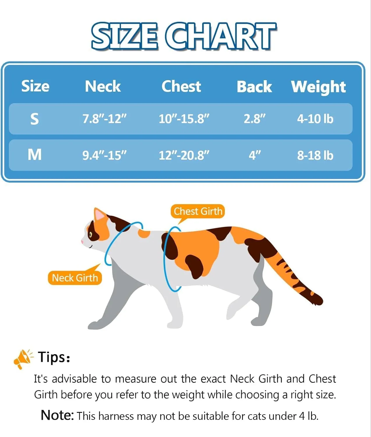 Halypet Cat Harness and Leash Set, Escape Proof [3 in 1 Adjustable & Lightweight] Cat Harness, Soft Comfortable Kitten Harness for Cats Safe, Easy to Wear, Outdoor Walking Travel