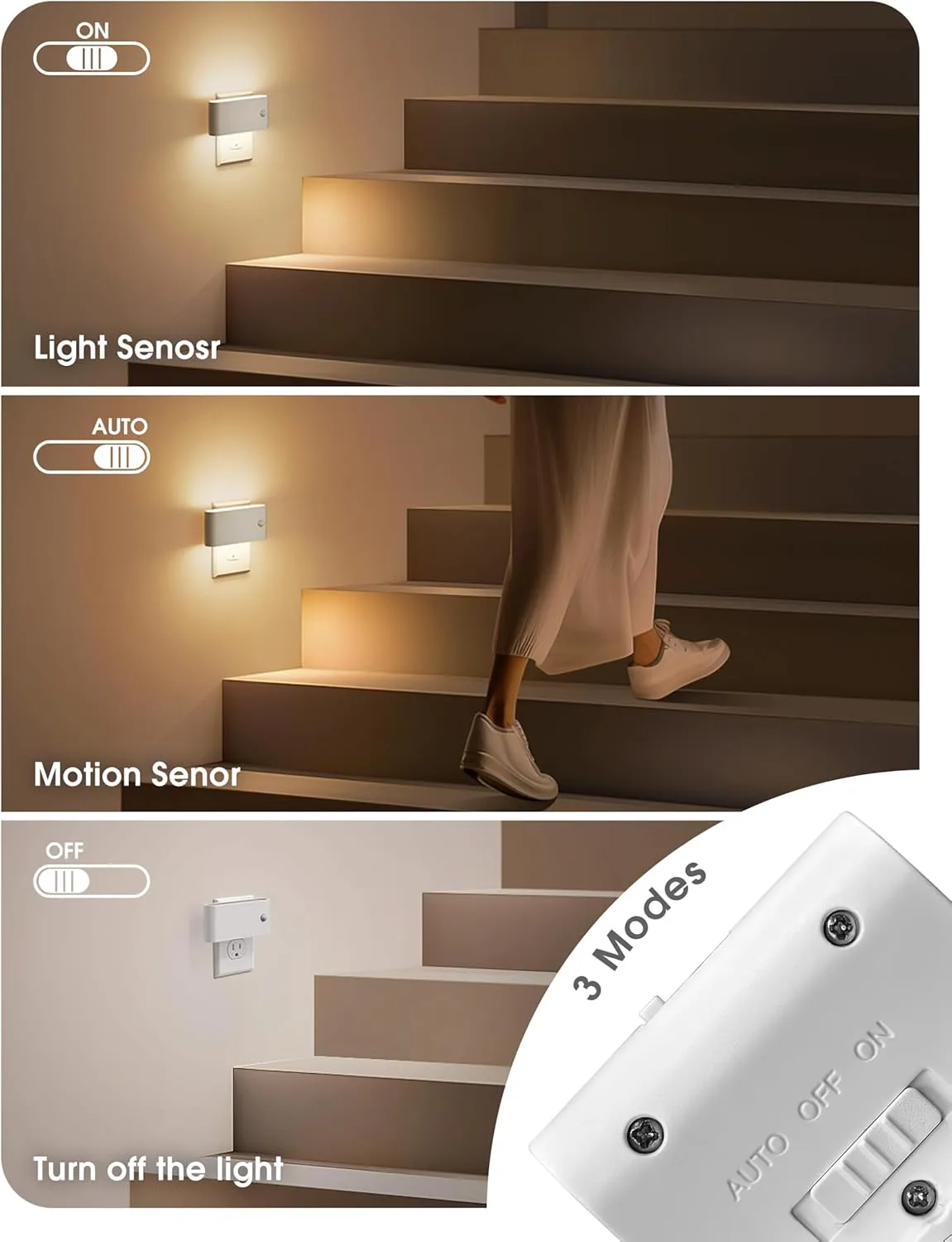JandCase Motion Senor ,2 ,0-100 ,LED ,3000K 