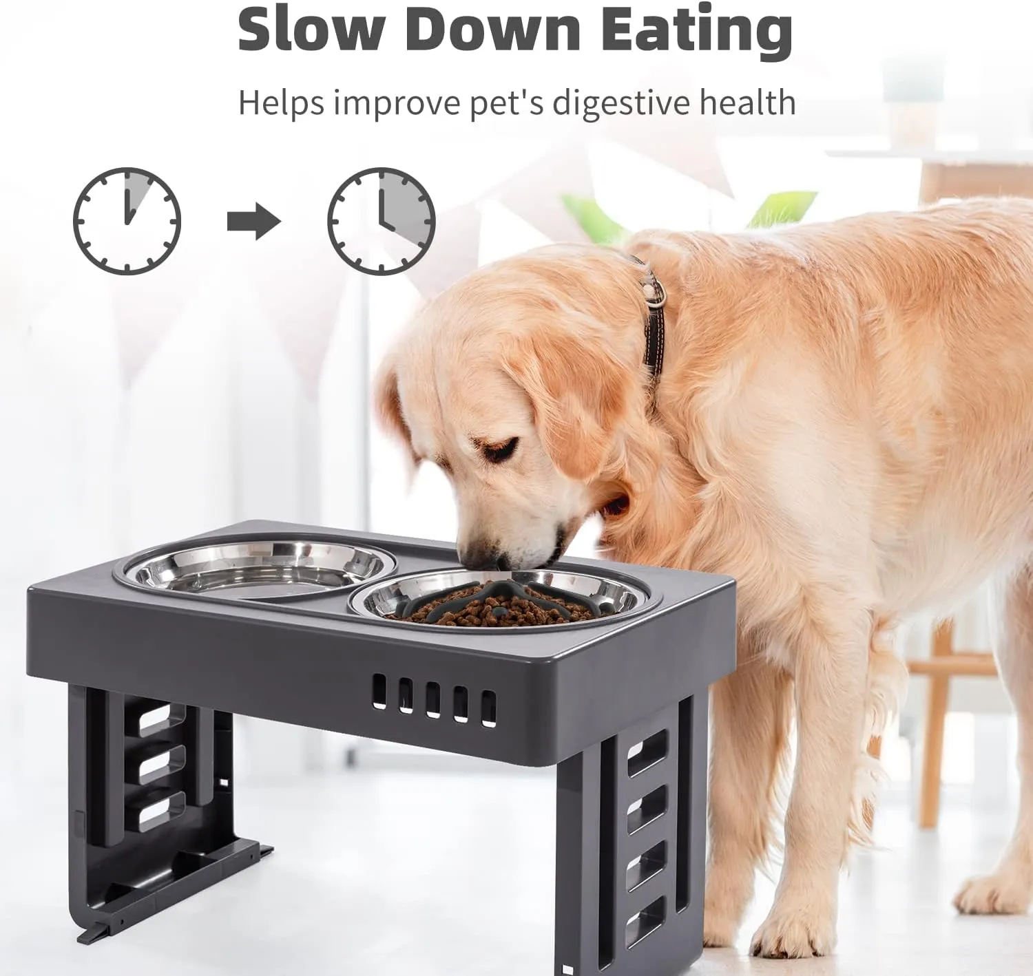 Jaoul Small Breed Slow Feeder, Puzzle Slow Feeder with 21 Octopus Suction Cups for Small Dog Bowls Insert 4" (Black)