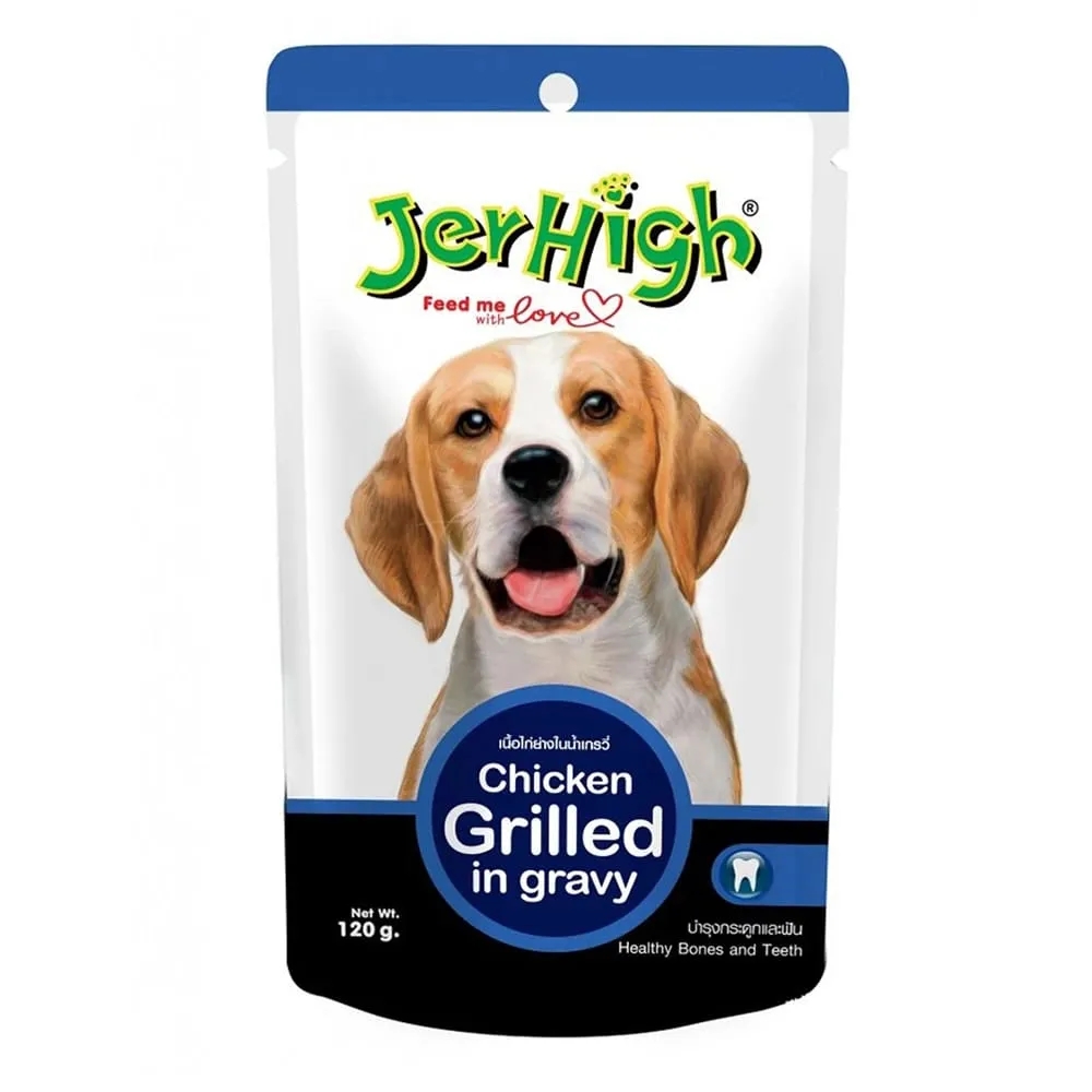 Jerhigh Grilled Chicken Pouch, Wet Food For Dogs