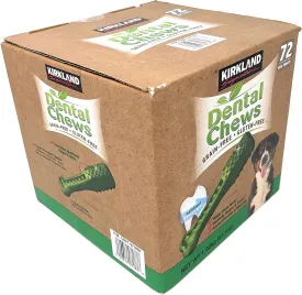Kirkland Signature Dental Chews 72 Dog Treats, Green