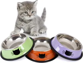 Legendog Pet Bowl Stainless Steel Non-Skid Rubber Base Dog Bowl Cat Bowl GR OR PP
