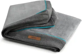 Lesure Dog Bed Cover Flannel Medium Washable Plush Fleece Replacement Cover for Orthopedic Pet Mat 29x18x3 Inches, Grey