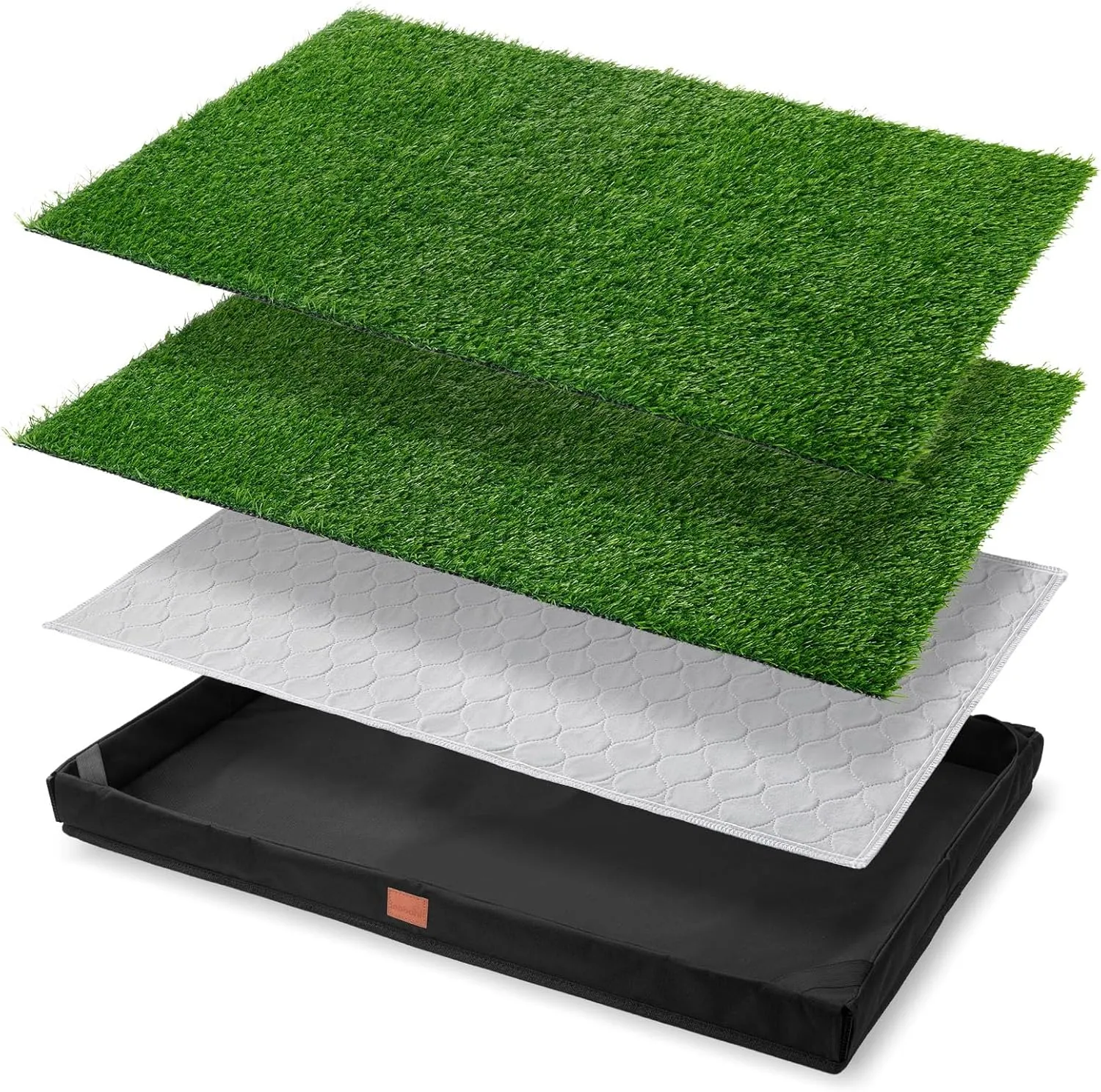 LOOBANI Dog Litter Box, Grass Pads for Dog, Dog Turf Potty Outdoor Indoor, Puppy Pee Grass with Lightweight Oxford Cloth Tray for Potty Training, 18.8 * 23.6 in