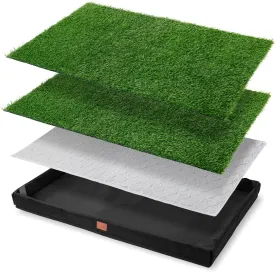 LOOBANI Dog Litter Box, Grass Pads for Dog, Dog Turf Potty Outdoor Indoor, Puppy Pee Grass with Lightweight Oxford Cloth Tray for Potty Training, 18.8 * 23.6 in