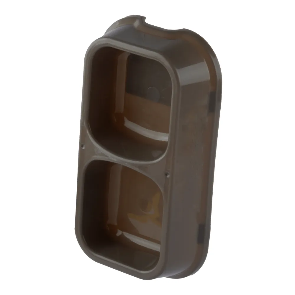 M Pets Plastic Double Bowl for Cats (Brown)