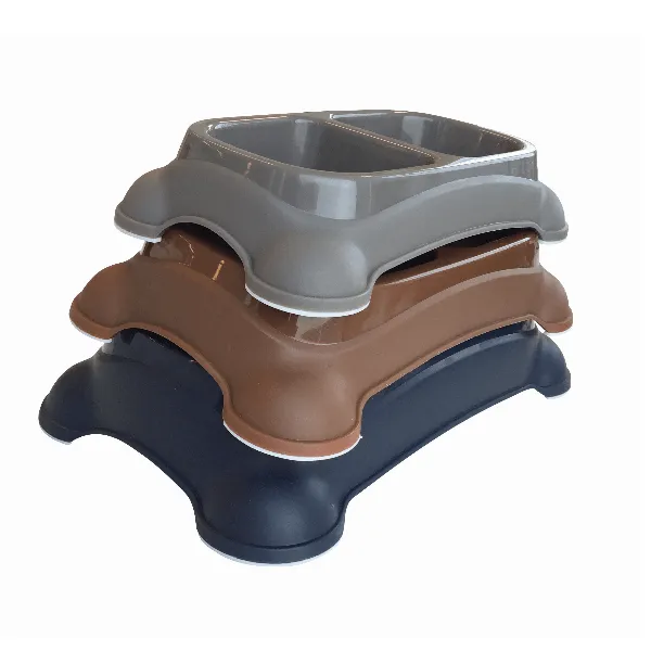 M-PETS Plastic Double Bowl