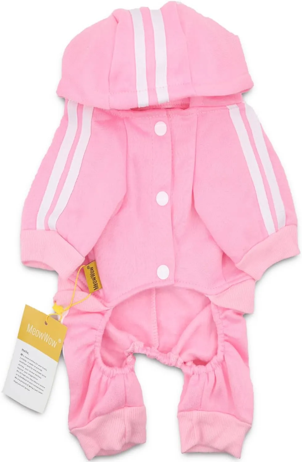 MeowWow Small Puppy Dog Hoodie Puppy Clothes Sweater 4 Legs Dogs Jumpsuit Fleece Sweatshirt Pet Outfit Girl Winter Clothes Cotton Pet Hoodies for Small Medium Dogs