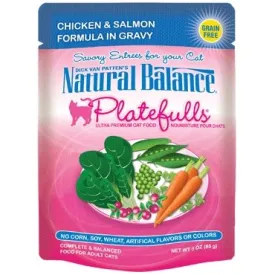 Natural Balance Platefulls Chicken & Salmon Cat Pouch Case of 24
