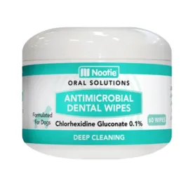 Nootie Antimicrobial Dental Wipes For Dogs 60pcs