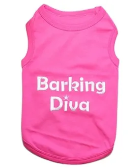 Parisian Pet Barking Diva Embroidered Tshirt