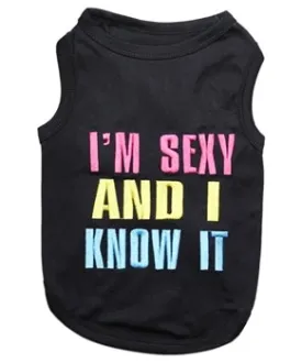 Parisian Pet I'm Sexy And I Know It Embroidered Tshirt