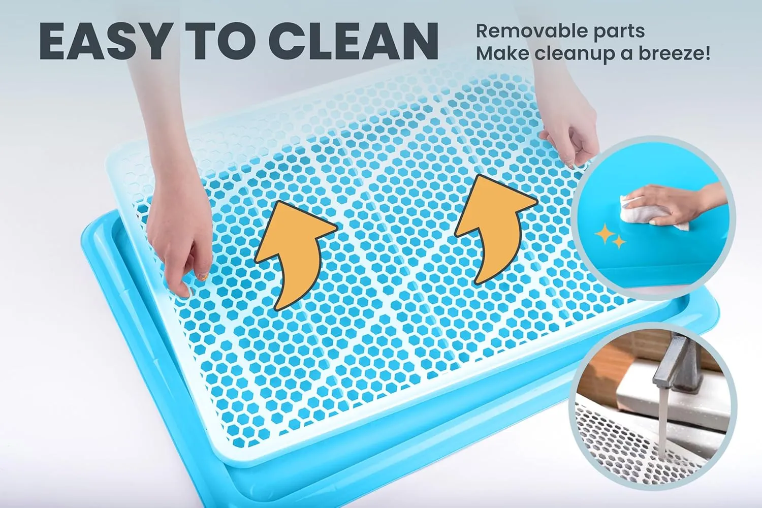 Pet Awesome Dog Potty Tray/Puppy Pee Pad Holder 25x20 Indoor Wee Training for Small and Medium Dogs