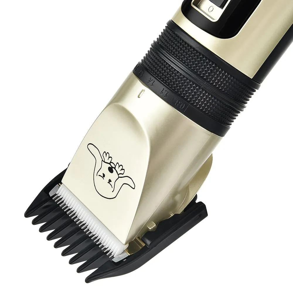 Pet Hair Trimmer Kit - Ultra Low Noise - Cordless - Rechargeable Dog Hair Trimmer