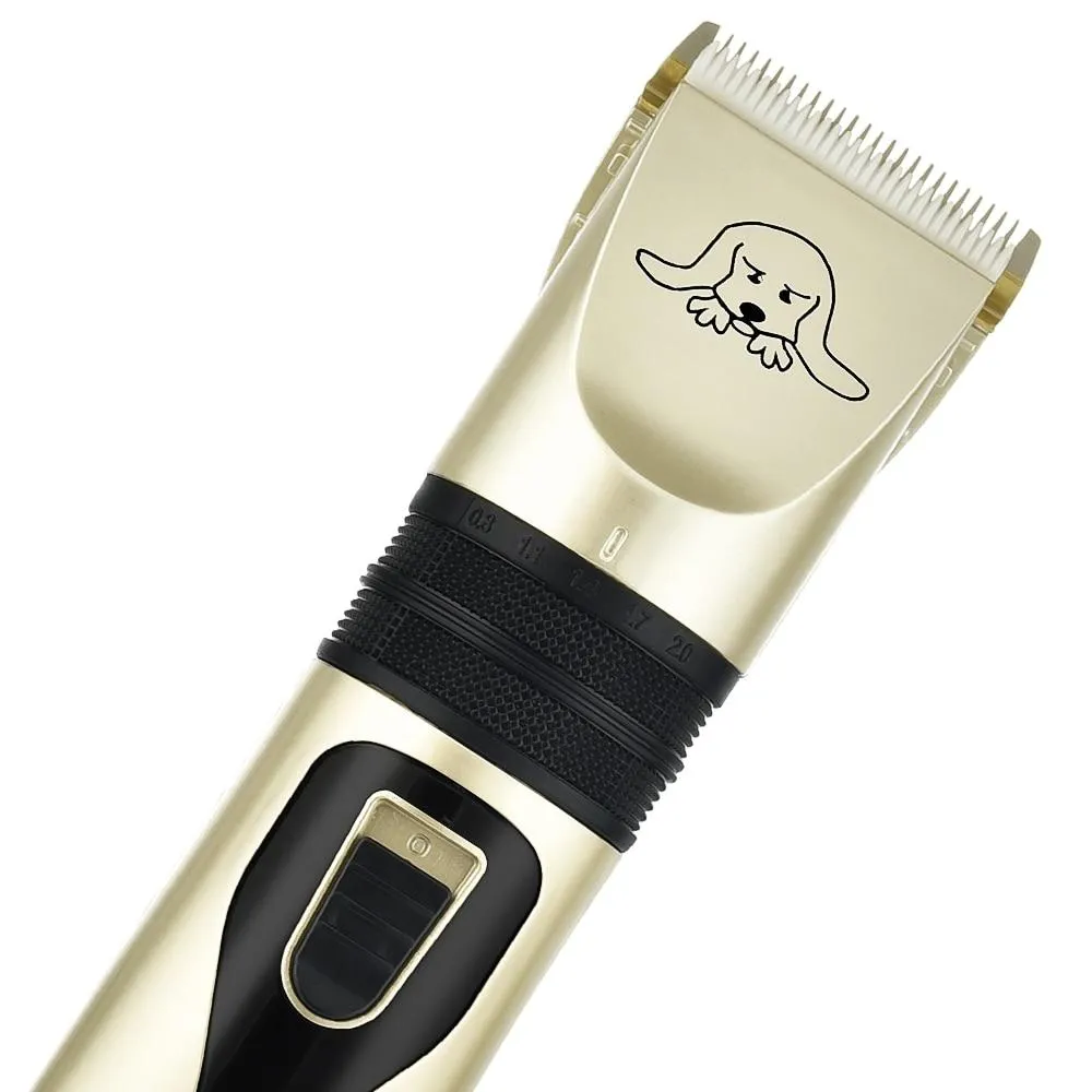 Pet Hair Trimmer Kit - Ultra Low Noise - Cordless - Rechargeable Dog Hair Trimmer