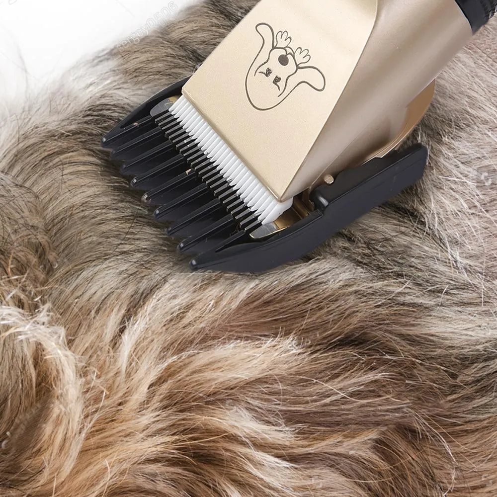 Pet Hair Trimmer Kit - Ultra Low Noise - Cordless - Rechargeable Dog Hair Trimmer