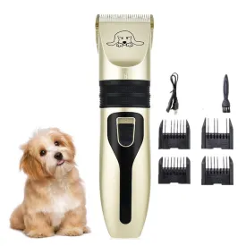 Pet Hair Trimmer Kit - Ultra Low Noise - Cordless - Rechargeable Dog Hair Trimmer