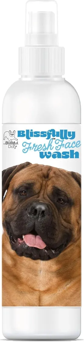 The Blissful Dog Blissfully Fresh Face Wash - Cleans Facial Folds and Wrinkles, 8-Ounce, Bullmastiff