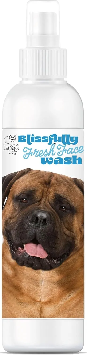 The Blissful Dog Blissfully Fresh Face Wash - Cleans Facial Folds and Wrinkles, 8-Ounce, Bullmastiff