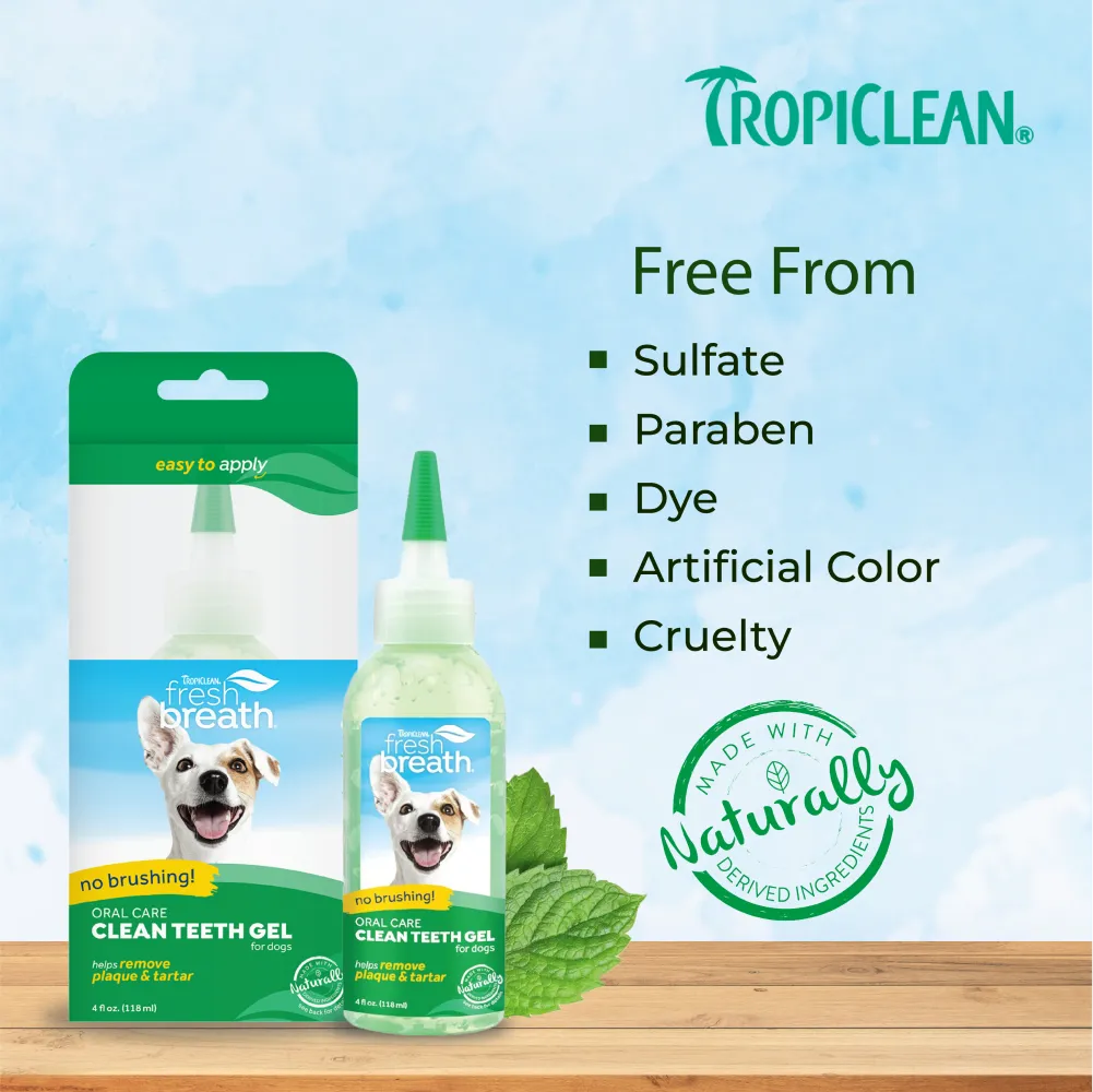 Tropiclean Fresh Breath Clean Teeth Brushing Gel For Dogs