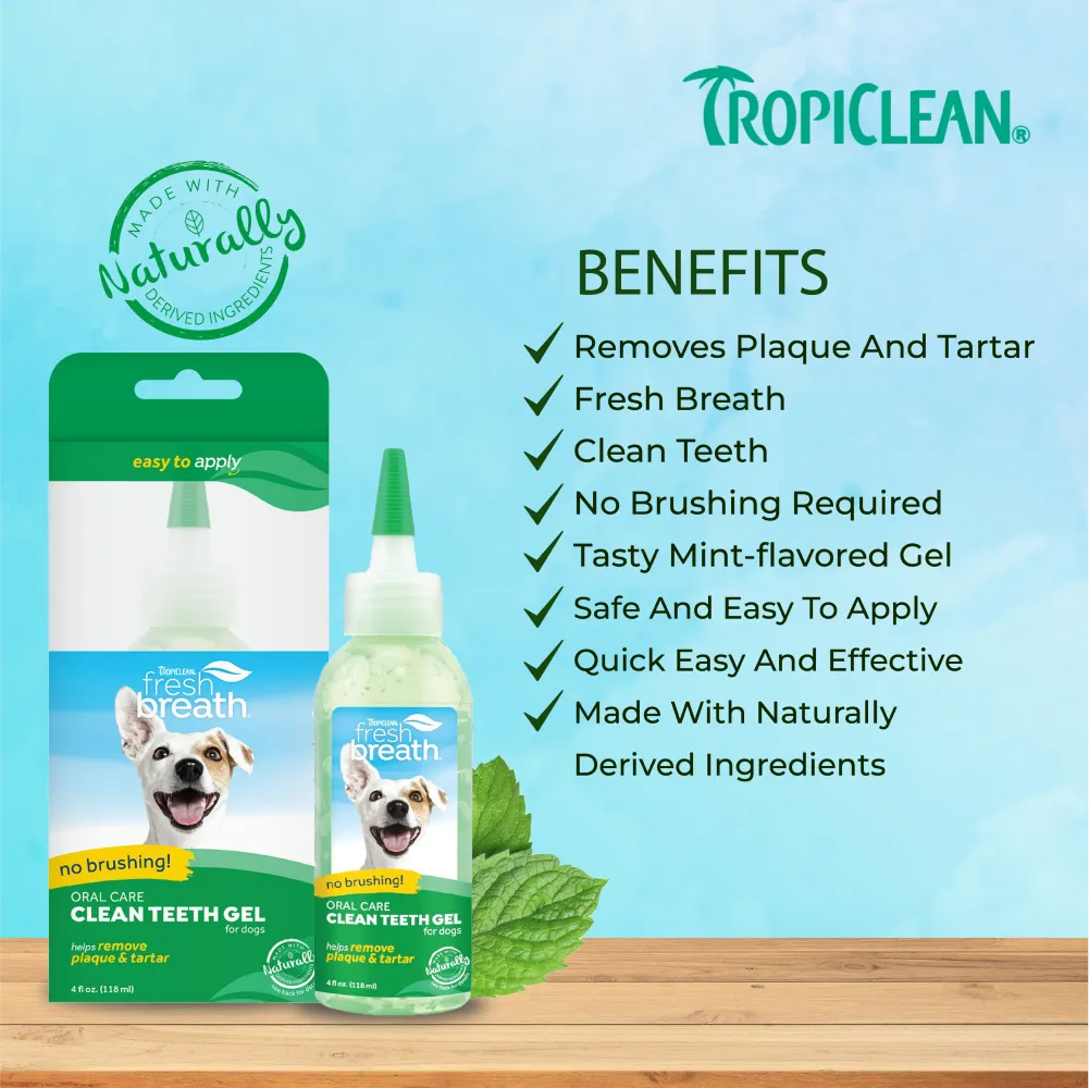 Tropiclean Fresh Breath Clean Teeth Brushing Gel For Dogs