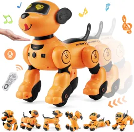 VEVOR Remote Control Robot Dog Toy, 2.4GHz RC Dog Programmable Smart Interactive Robotic Pet for Kids with Follow Function, Touch & Voice Control, Singing Dancing RC Stunt Toy for Age 3  Boys Girls