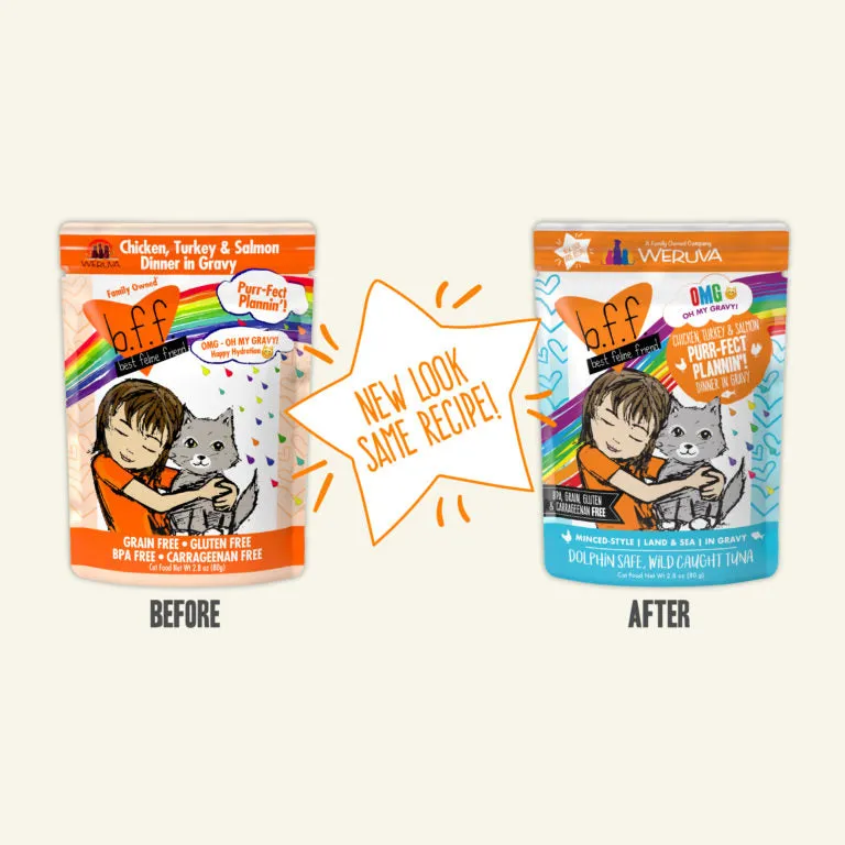 Weruva OMG Pouch Purr-Fect Plannin'! Chicken, Turkey & Salmon