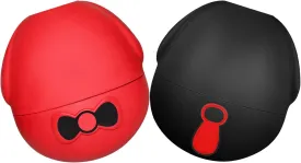 Yipetor 2P Dog Wobbly Toys, Frozen Treat Toy, Long-Lasting Interactive Dog Toy to Keep Your Pup Distracted, Dog Slow Feeder for Healthy Eating -for Large Dogs (Red Black)